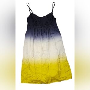 Ann Taylor LOFT 100% Silk ombre Spagetti Strap Empire Waist Dress,  Size 4